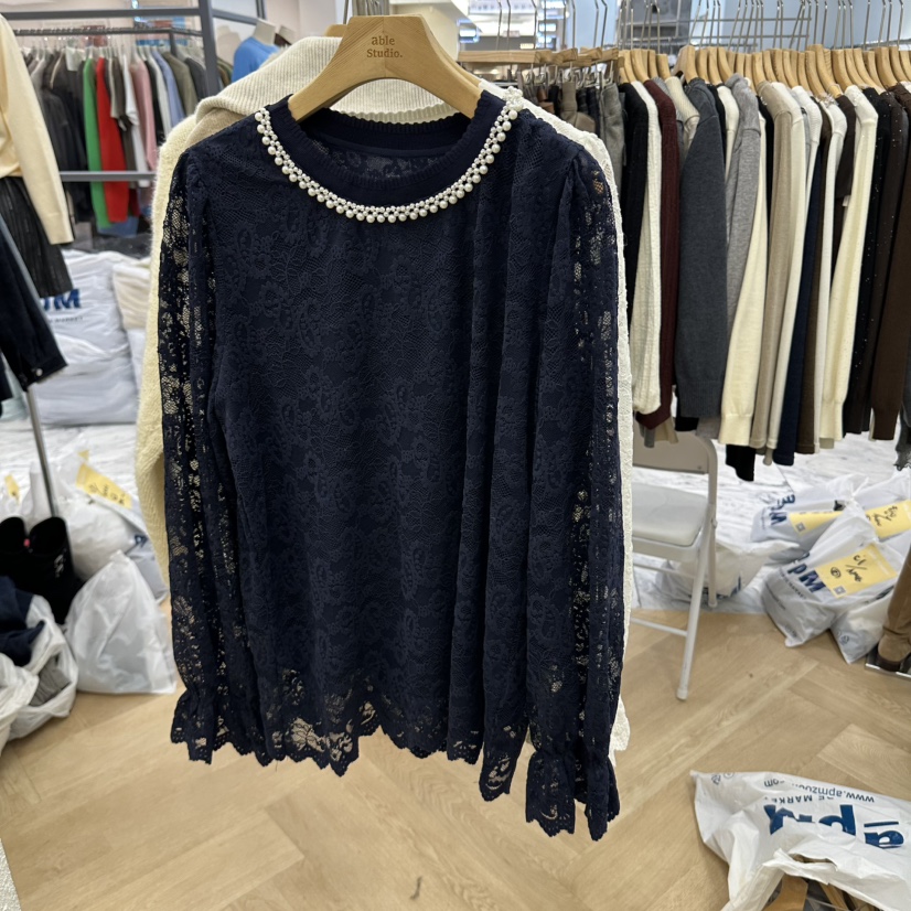 ABLESTUDIO韓國代購女裝新品職業人氣休閑真品襯衫蕾絲衫ABLESTUDIO襯衫/蕾絲衫圖色2