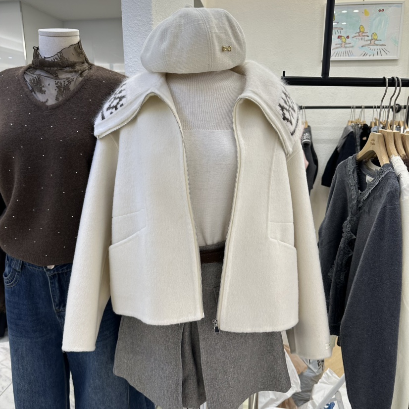 ABLESTUDIO東大門代購女士新品人氣熱賣休閑真品短款大衣ABLESTUDIO短款大衣圖色2