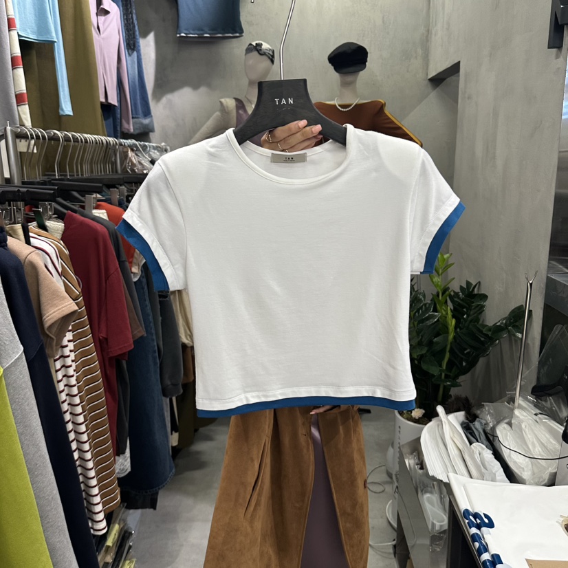 TAN韓國代購女裝新品時尚真品人氣推薦職業休閑熱賣T恤TANT恤圖色2