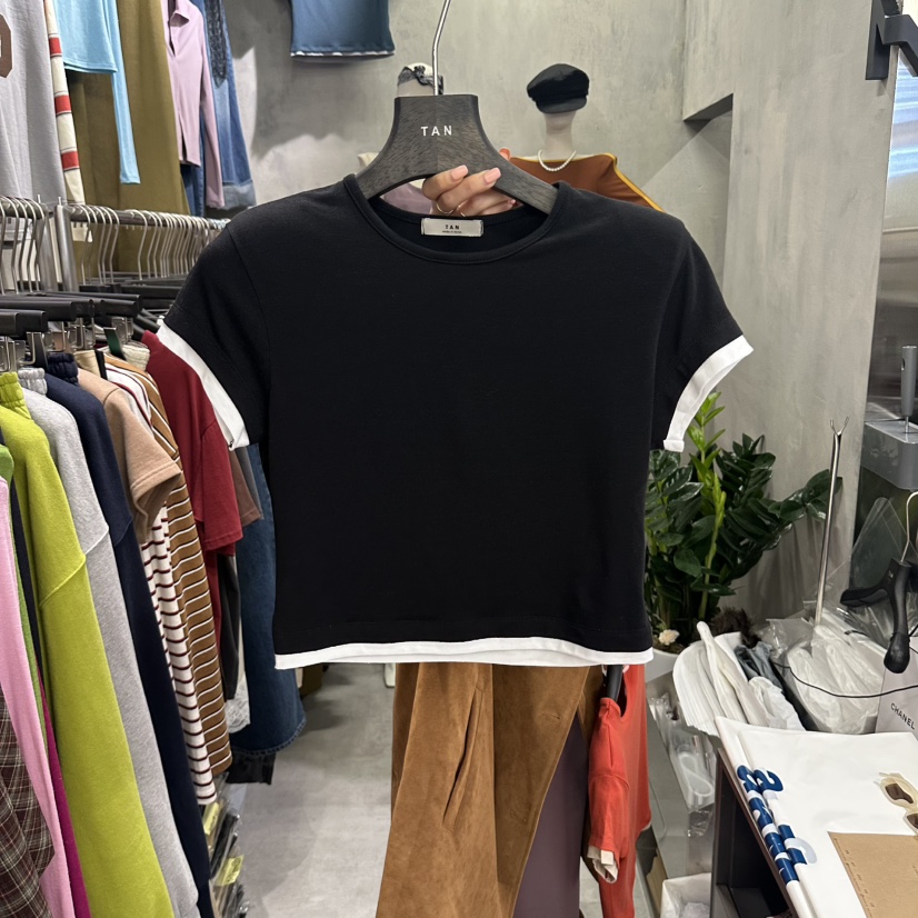 TAN韓國代購女裝新品時尚真品人氣推薦職業休閑熱賣T恤TANT恤圖色3