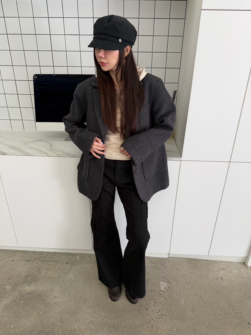 LUMIPLE韓國代購女士新款真品推薦休閑熱賣人氣時尚短款大衣LUMIPLE短款大衣