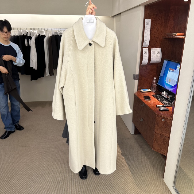 DEUO東大門代購女裝新品真品休閑職業推薦中長款大衣含腰帶DEUO中長款大衣圖色1