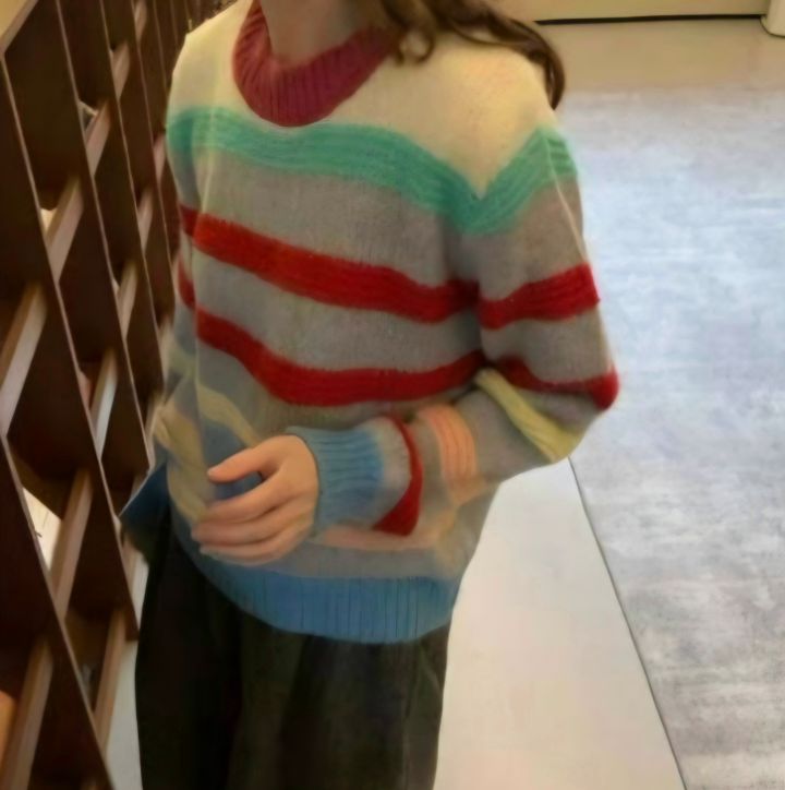 BLING BLING-S/RICO韓國代購女士新品休閑人氣針織衫條紋BLING BLING-S/RICO針織衫