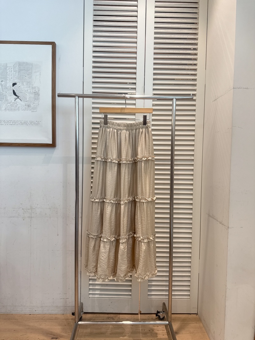 FAVE-L韓國直郵女士新品人氣熱賣真品時尚休閑長裙荷葉邊FAVE-L長裙