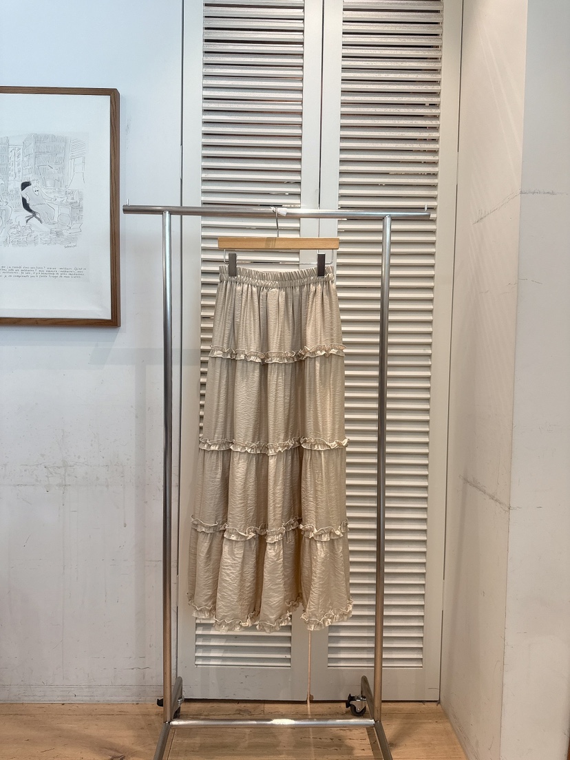 FAVE-L韓國直郵女士新品人氣熱賣真品時尚休閑長裙荷葉邊FAVE-L長裙圖色1