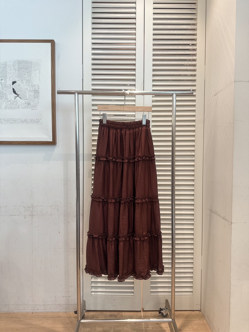 FAVE-L韓國直郵女士新品人氣熱賣真品時尚休閑長裙荷葉邊FAVE-L長裙圖色2