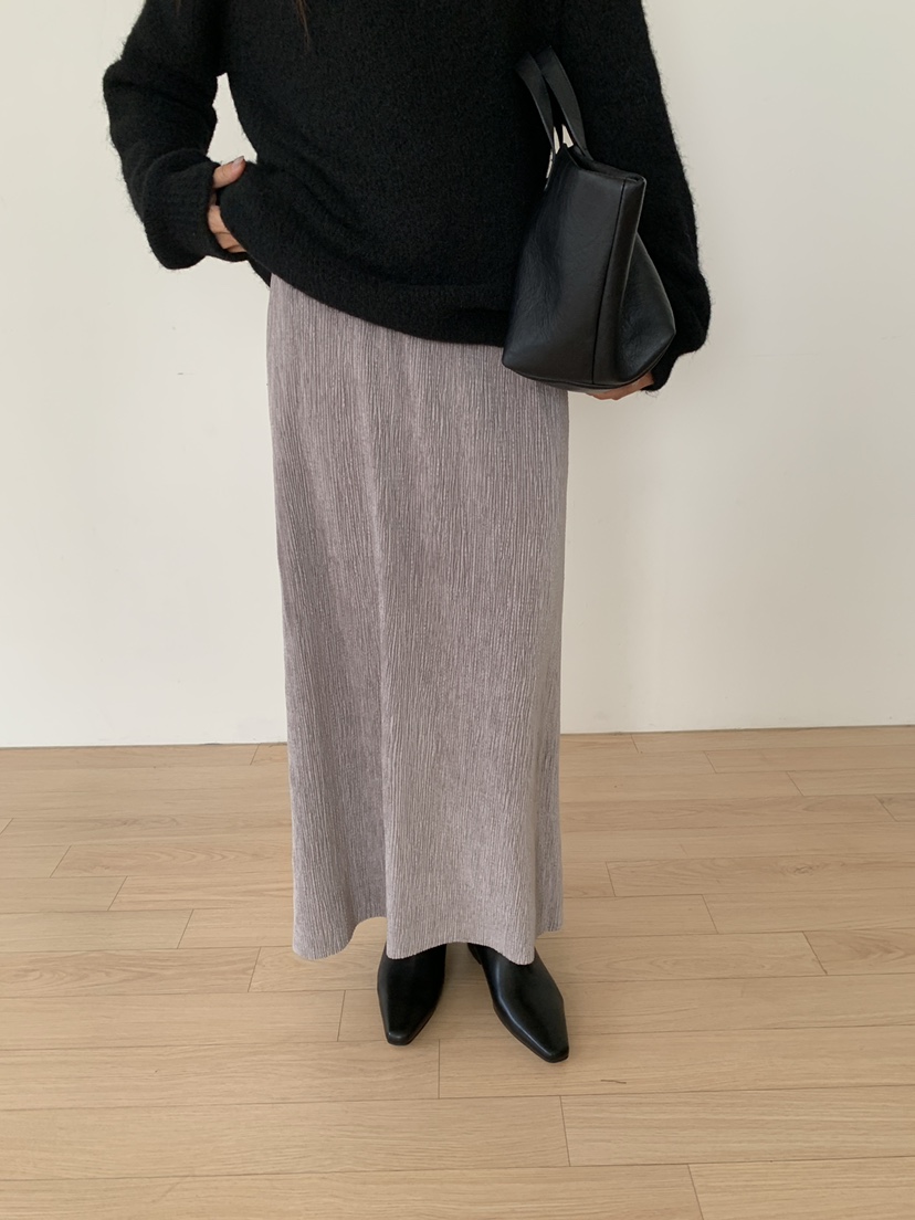 B_GARDER東大門代購女裝新款熱賣時尚真品休閑人氣長裙褶裙B.GARDER長裙