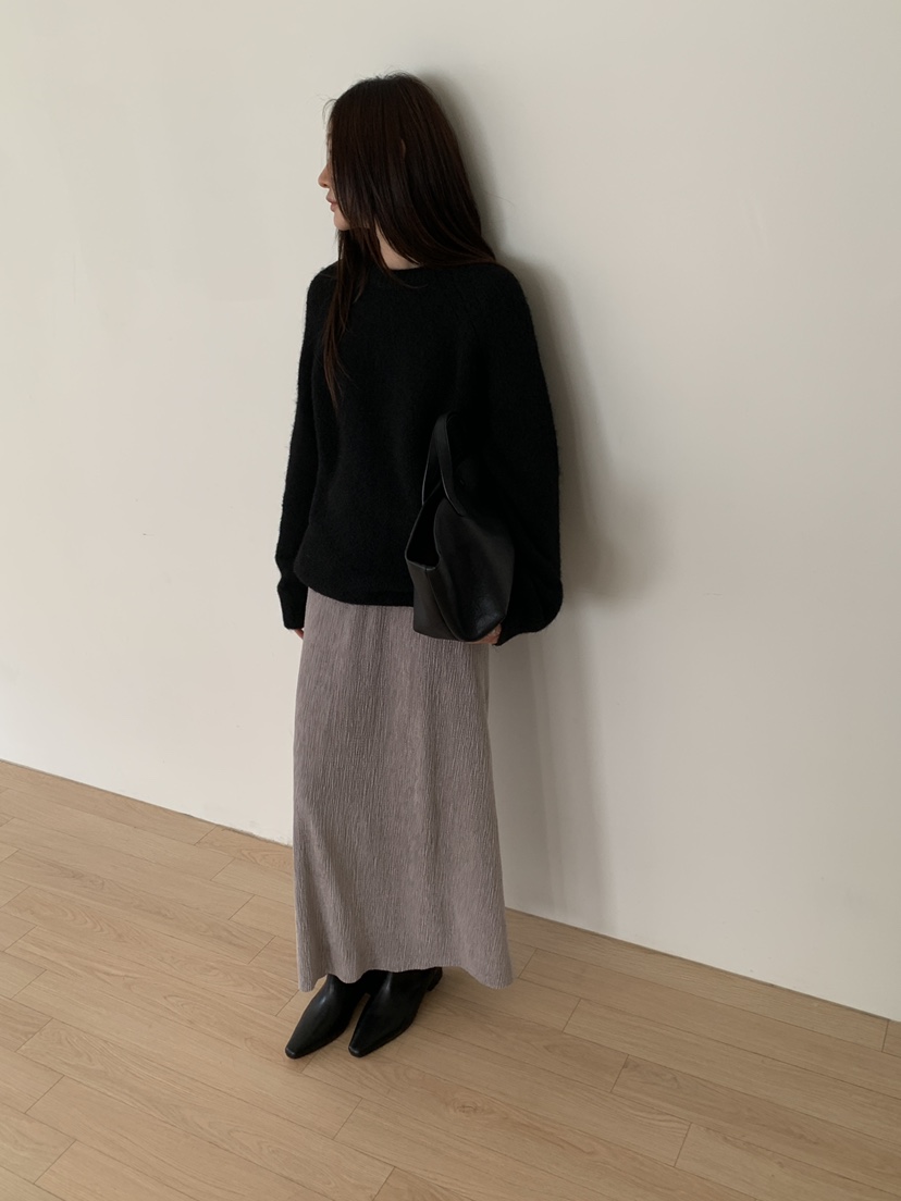 B_GARDER東大門代購女裝新款熱賣時尚真品休閑人氣長裙褶裙B.GARDER長裙