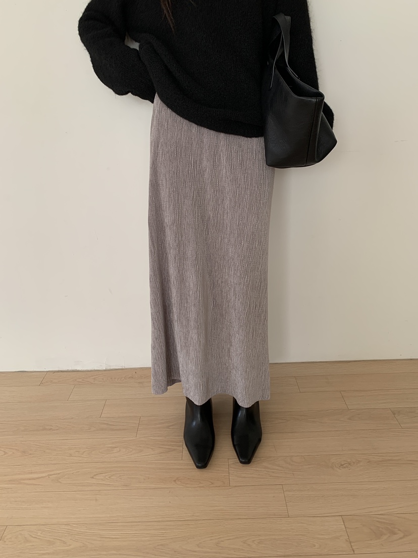 B_GARDER東大門代購女裝新款熱賣時尚真品休閑人氣長裙褶裙B.GARDER長裙圖色1