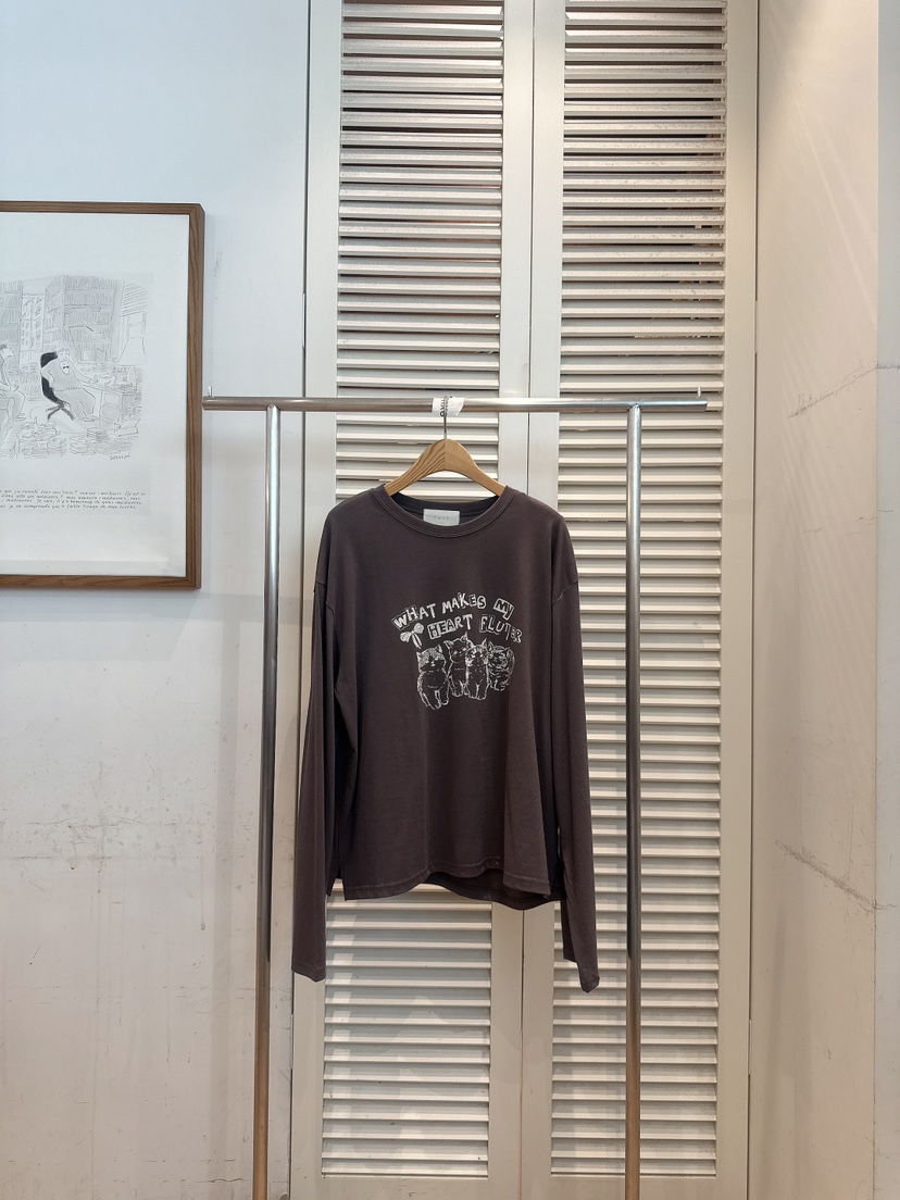 FAVE-L東大門實拍女士新品真品時尚熱賣人氣休閑長袖T恤FAVE-L長袖T恤圖色4墨色