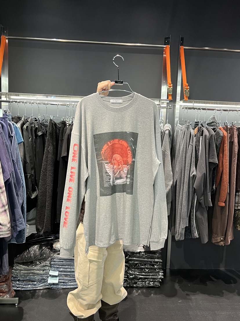 EL BOSQUE韓國直郵女裝新品熱賣時尚休閑真品人氣長袖T恤EL BOSQUE長袖T恤圖色3灰色