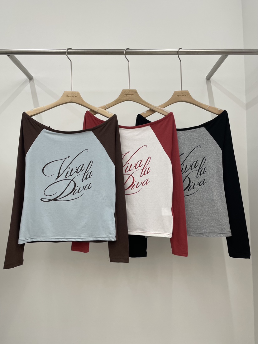 IF YOU SAY SO/PLUM-Q韓國直郵女士新品熱賣長袖T恤IF YOU SAY SO/PLUM-Q長袖T恤