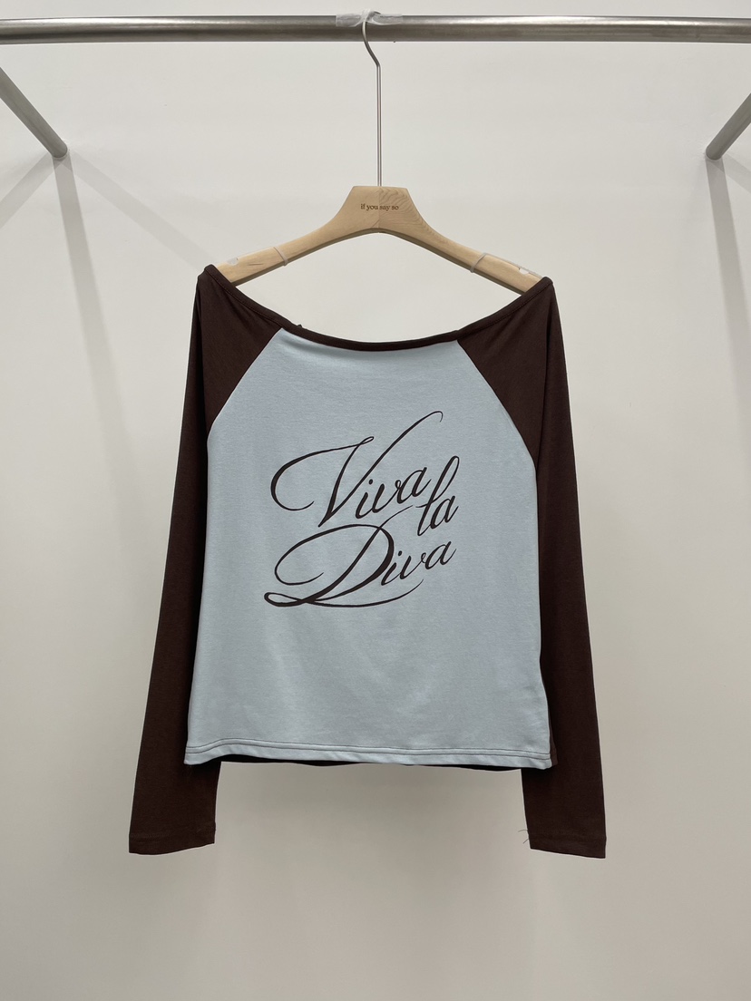 IF YOU SAY SO/PLUM-Q韓國直郵女士新品熱賣長袖T恤IF YOU SAY SO/PLUM-Q長袖T恤圖色1