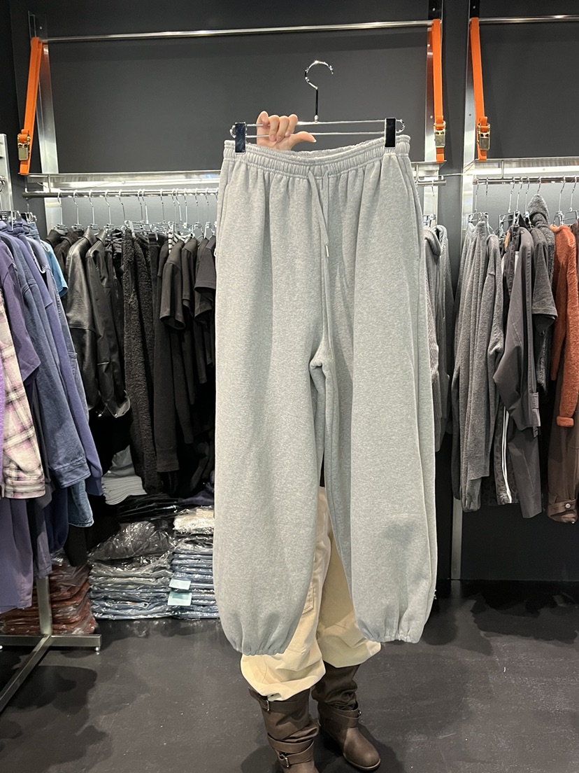 EL BOSQUE韓國直郵女裝新品休閑時尚推薦真品休閑褲加絨EL BOSQUE休閑褲圖色4灰色