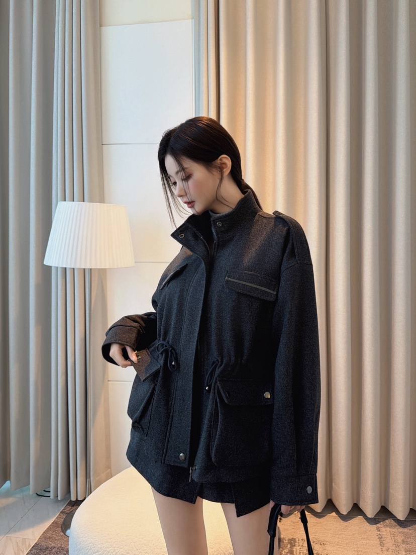 CLOTH韓國代購女裝新品人氣時尚熱賣真品休閑推薦短款大衣CLOTH短款大衣