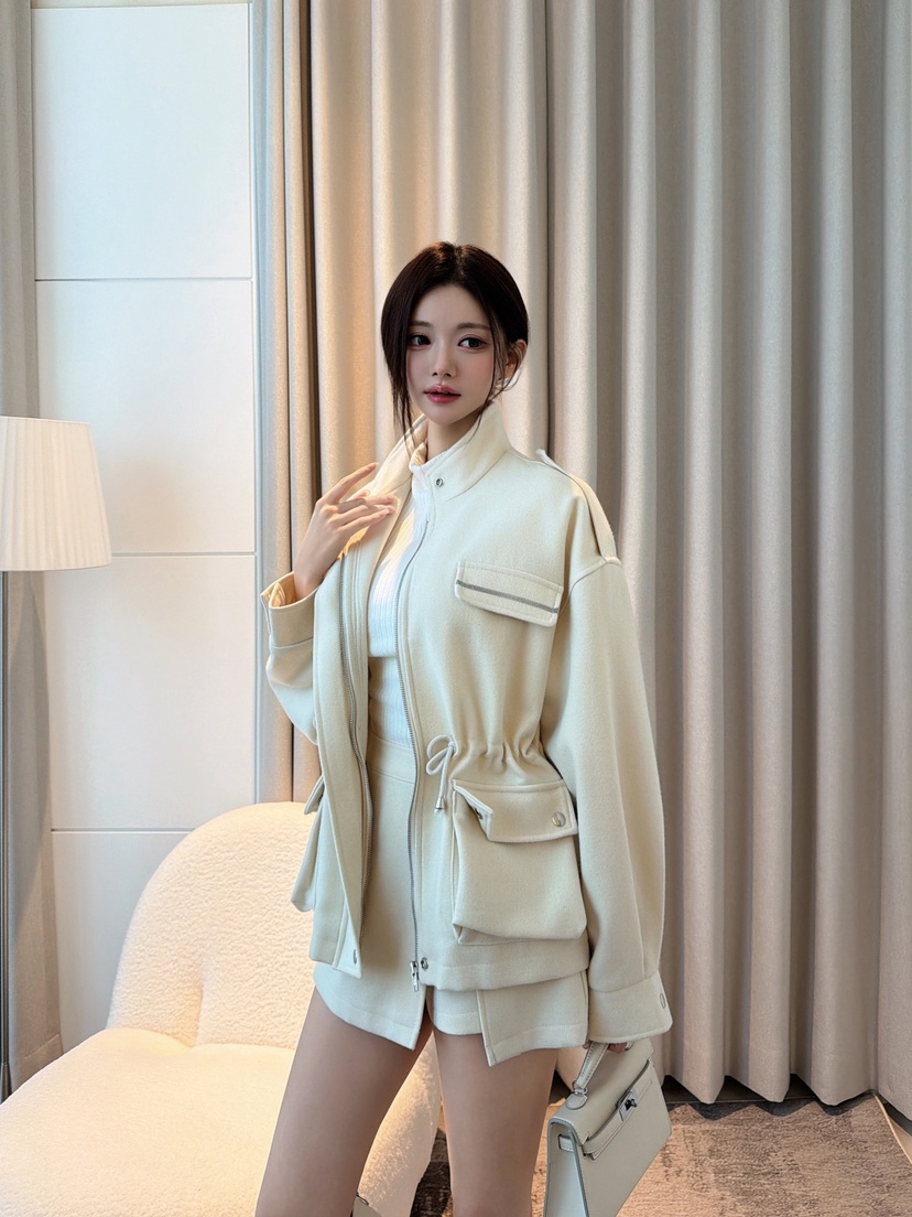 CLOTH韓國代購女裝新品人氣時尚熱賣真品休閑推薦短款大衣CLOTH短款大衣