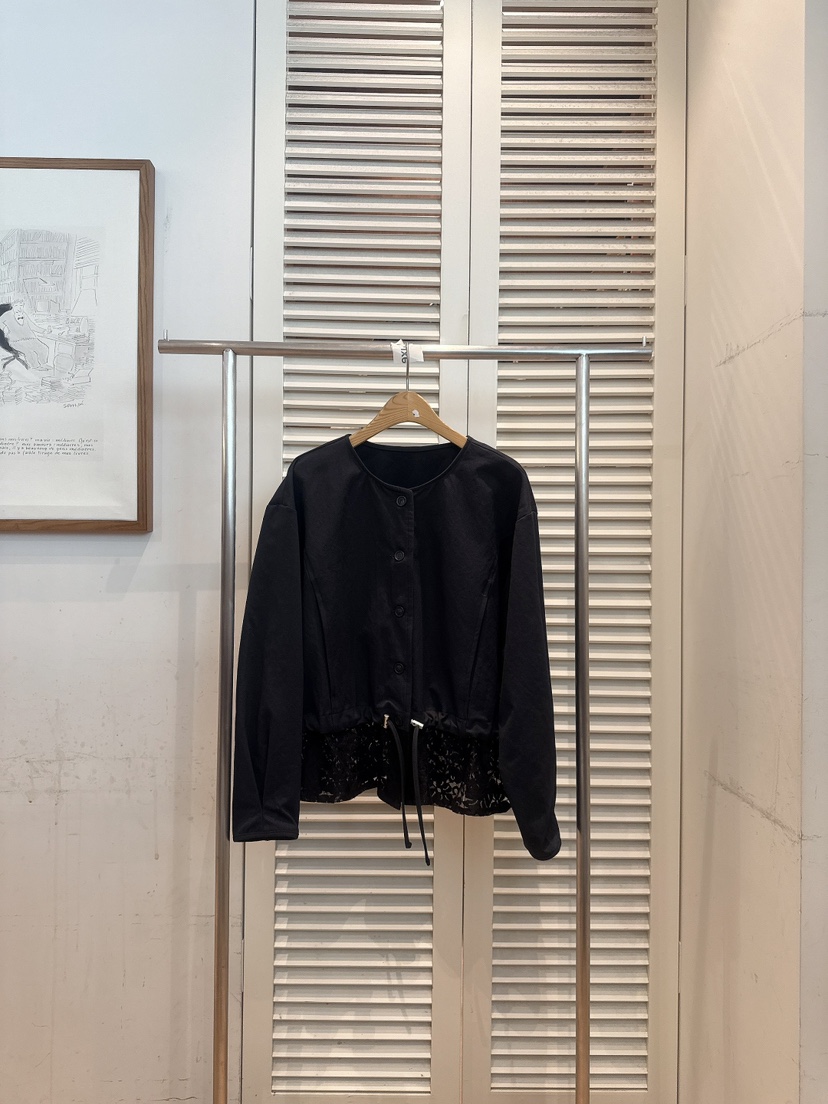 FAVE-L東大門直郵女士新品時尚推薦熱賣襯衫蕾絲衫蕾絲褶邊FAVE-L襯衫/蕾絲衫圖色3墨黑色