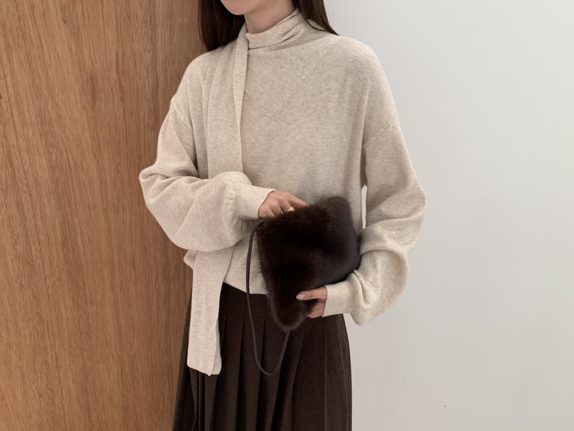 B_GARDER東大門代購女裝新品時尚熱賣真品人氣針織衫圍巾B.GARDER針織衫
