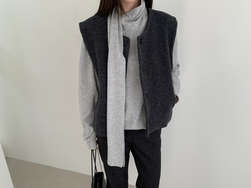 B_GARDER東大門代購女裝新品時尚熱賣真品人氣針織衫圍巾B.GARDER針織衫