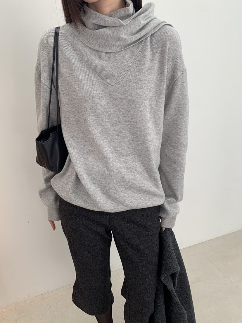 B_GARDER東大門代購女裝新品時尚熱賣真品人氣針織衫圍巾B.GARDER針織衫圖色3