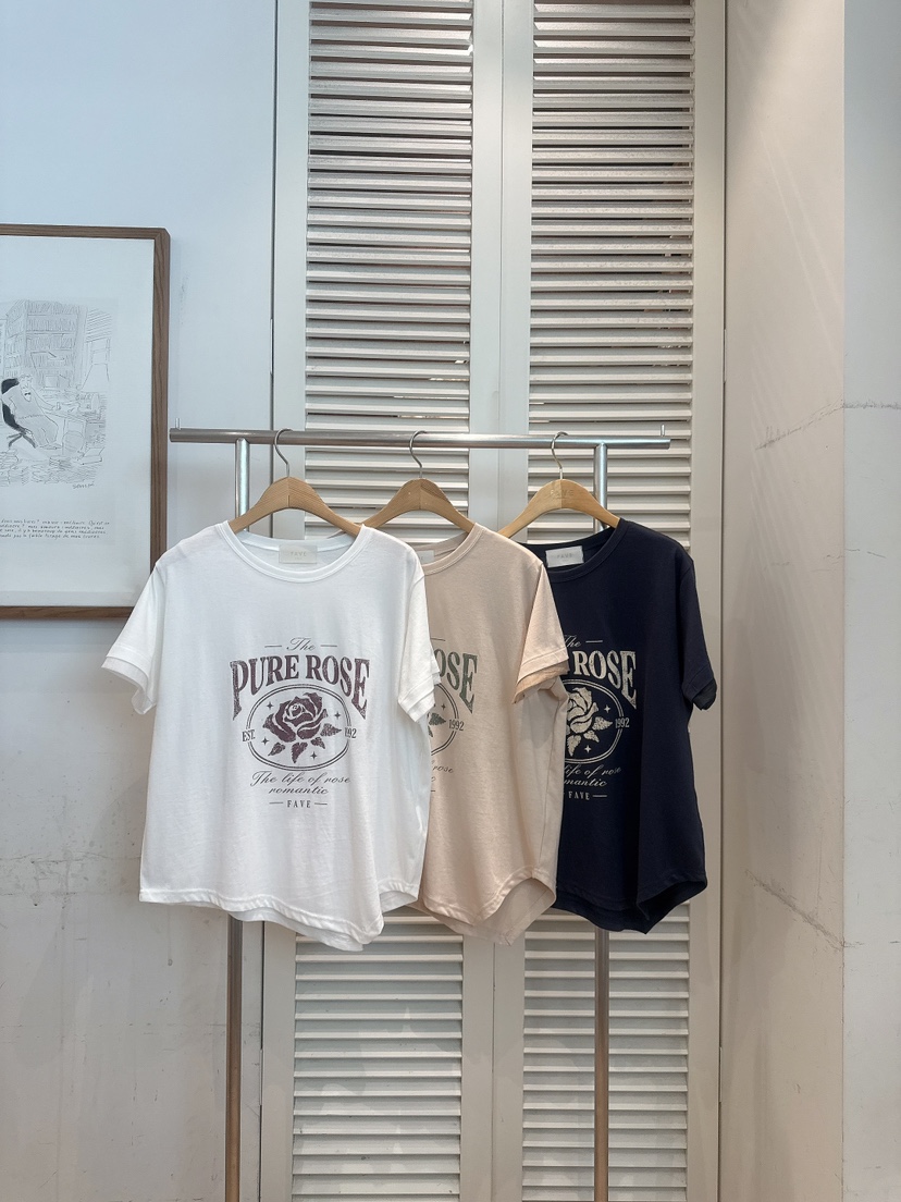 FAVE-L東大門實拍女裝新品真品人氣休閑推薦熱賣時尚T恤FAVE-LT恤圖色3左二色