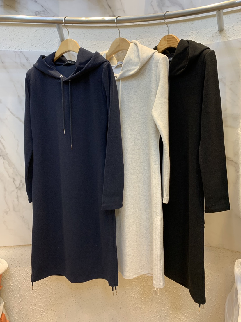 OLIVE TrEE韓國直郵女士新款真品時尚休閑連衣裙兜帽褶皺OLIVE TrEE連衣裙