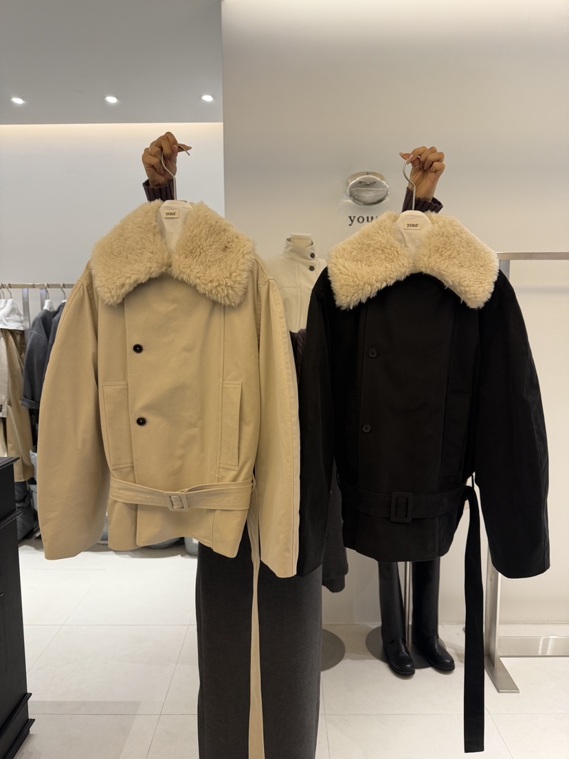YOUR東大門實拍女士新品時尚推薦熱賣休閑短款棉服含腰帶棉your短款棉服