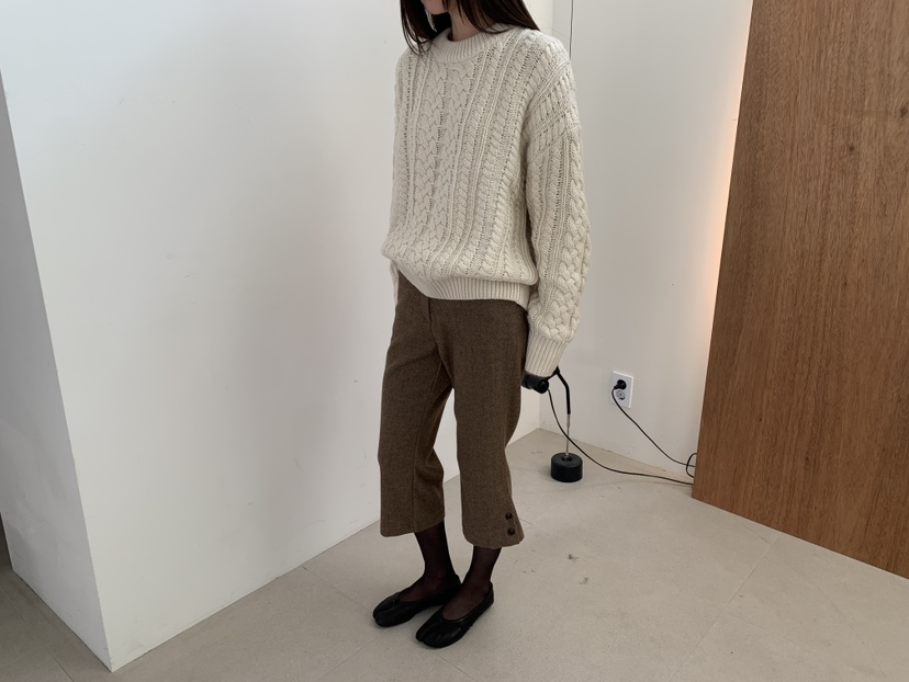 B_GARDER東大門代購女裝新品熱賣休閑時尚短褲七分褲人字紋B.GARDER短褲