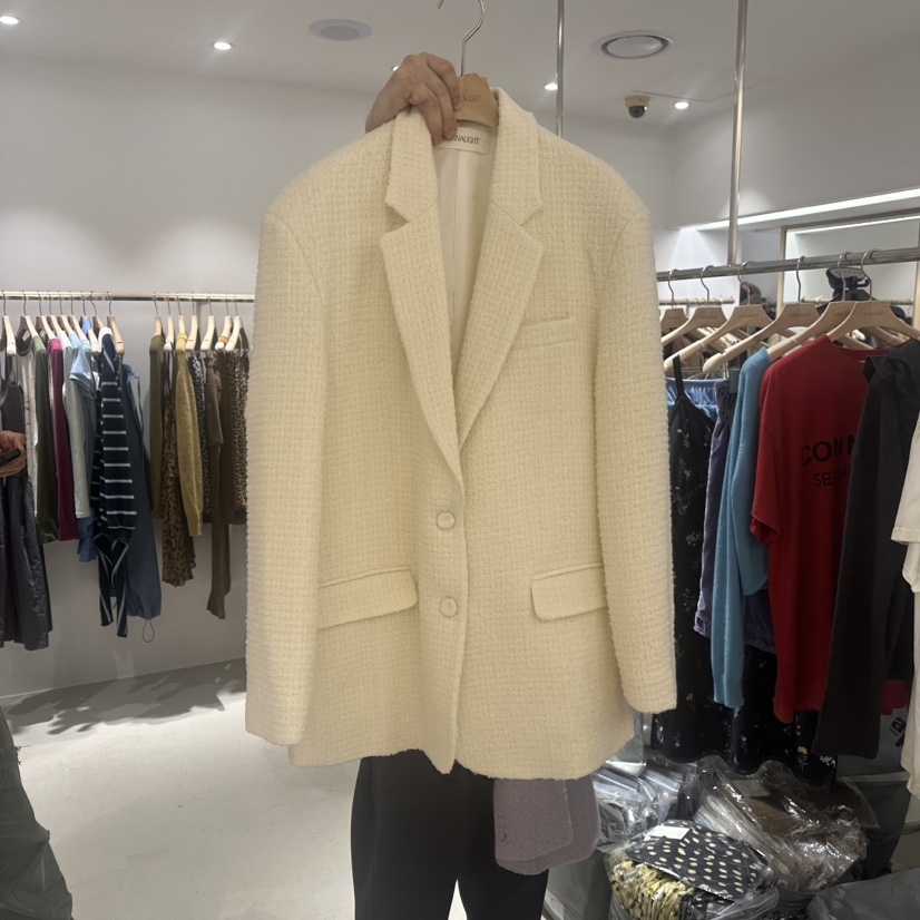 CONNAUGHT/DAILYJUD東大門代購女士新品休閑中長款大衣花呢CONNAUGHT/DAILYJUD中長款大衣圖色1