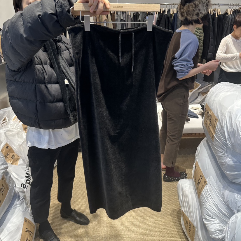 SELF SERVICE/MASOF韓國直郵女裝新品人氣休閑長裙天鵝絨SELF SERVICE/MASOF長裙圖色1
