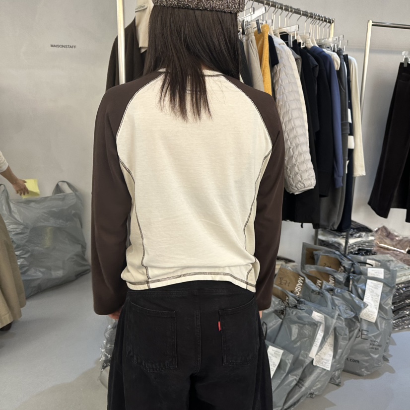 DOUBLE STANDARD/LE SMOKING/MAISONSTAFF韓國直郵女裝新品推薦長袖T恤MAISONSTAFF長袖T恤