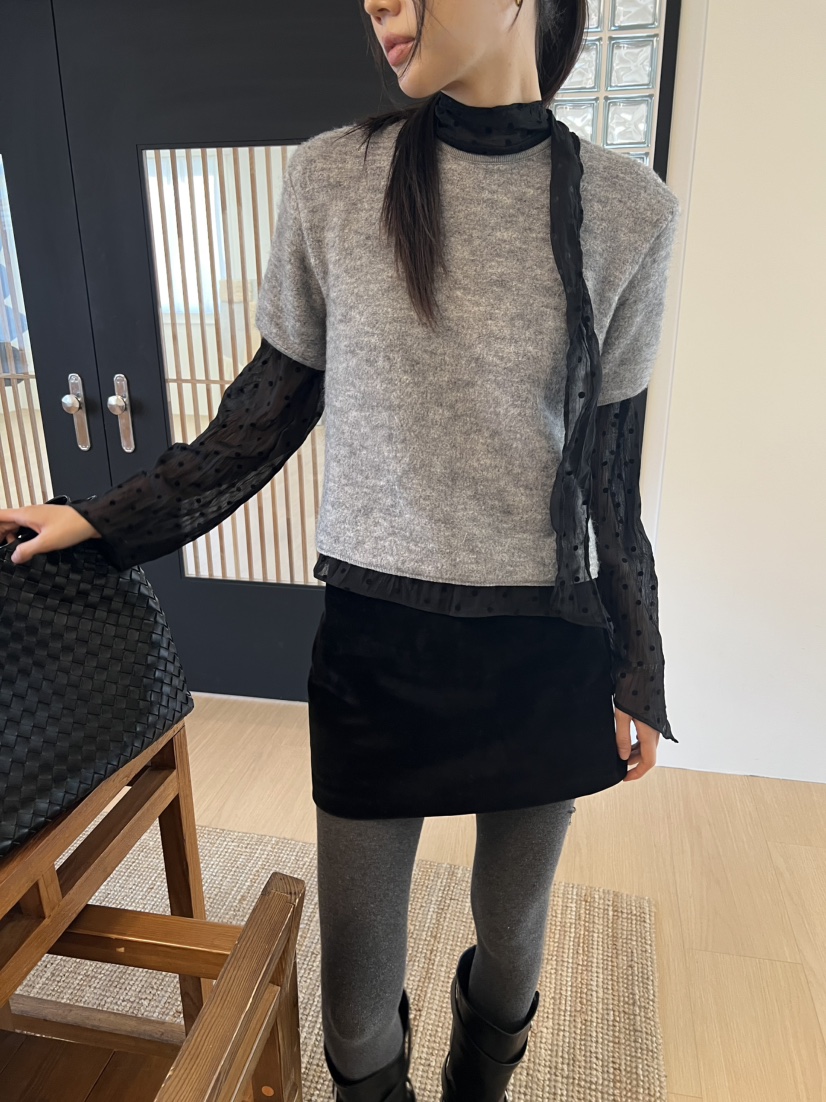 ME MO東大門實拍女裝新款推薦職業真品休閑人氣時尚針織衫ME MO針織衫