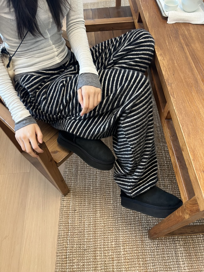 ME MO東大門代購女裝新款真品推薦熱賣時尚休閑休閑褲條紋ME MO休閑褲