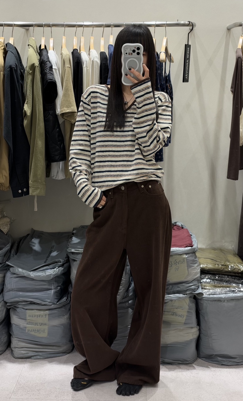 SHIRRING韓國代購女士新款職業真品休閑推薦時尚熱賣牛仔褲SHIRRING牛仔褲