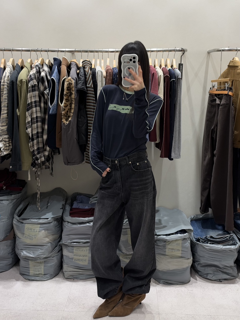 SHIRRING韓國代購女裝新品時尚人氣熱賣職業休閑真品長袖T恤SHIRRING長袖T恤