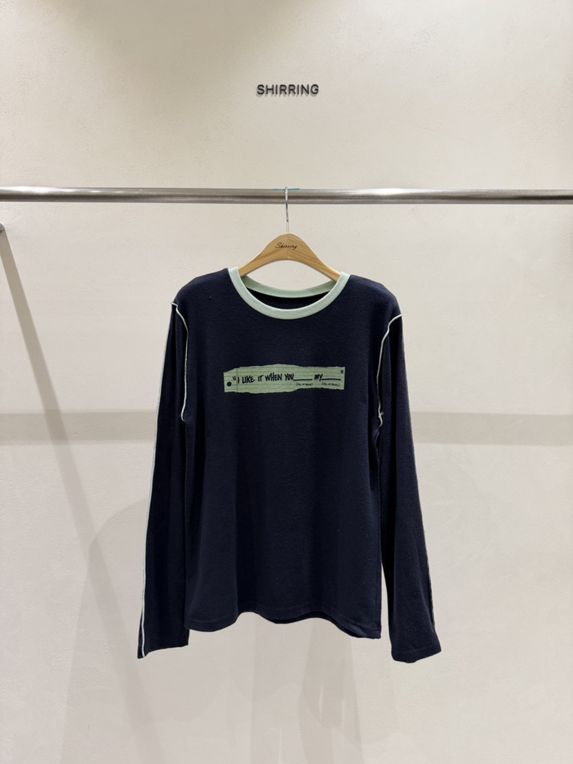 SHIRRING韓國代購女裝新品時尚人氣熱賣職業休閑真品長袖T恤SHIRRING長袖T恤圖色2