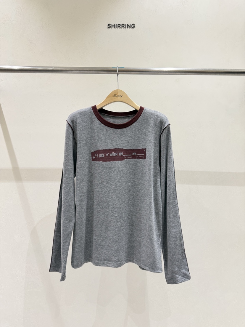 SHIRRING韓國代購女裝新品時尚人氣熱賣職業休閑真品長袖T恤SHIRRING長袖T恤圖色3