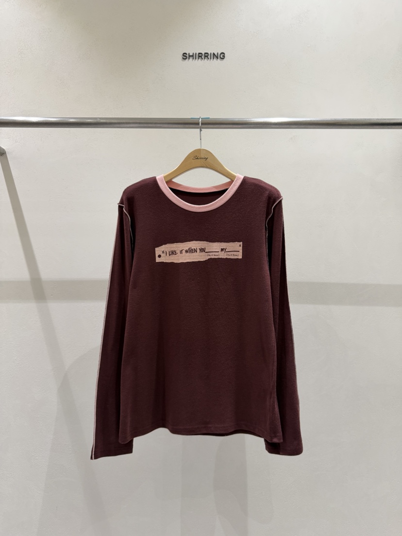 SHIRRING韓國代購女裝新品時尚人氣熱賣職業休閑真品長袖T恤SHIRRING長袖T恤圖色4