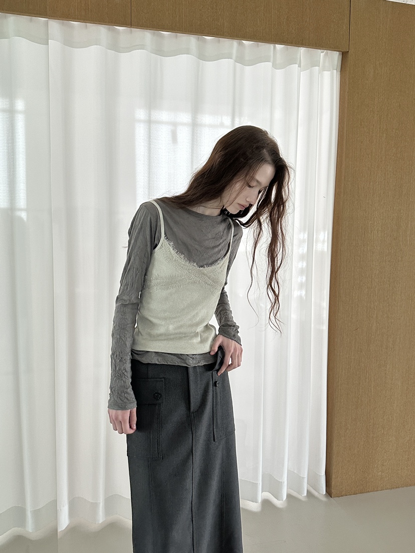 BOWIE東大門直郵女裝新款人氣推薦真品職業吊帶背心無袖鏤空BOWIE吊帶/背心