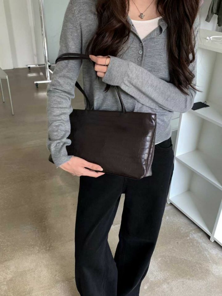 TROUVAILLE東大門實拍女裝新款休閑推薦真品職業單肩斜跨包TROUVAILLE單肩/斜跨包圖色2