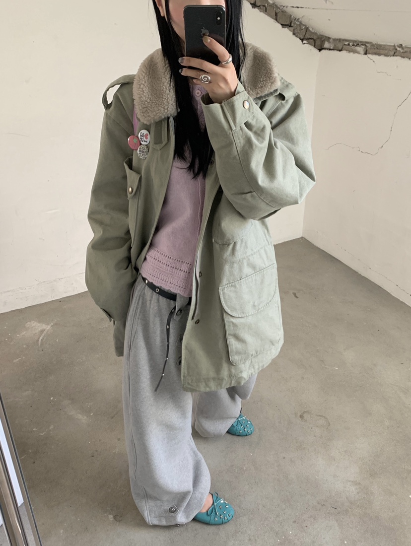 SEOLO東大門實拍女士新品職業推薦熱賣休閑真品夾克口袋水洗Seolo seoul夾克