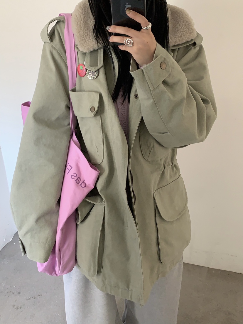 SEOLO東大門實拍女士新品職業推薦熱賣休閑真品夾克口袋水洗Seolo seoul夾克
