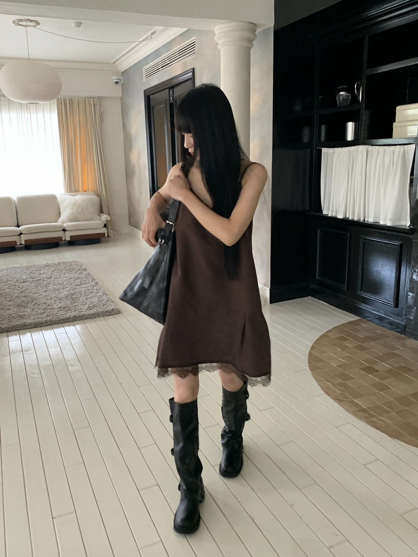LOGARDEN東大門直郵女裝新款休閑真品熱賣連衣裙OPS天鵝絨LO GARDEN連衣裙