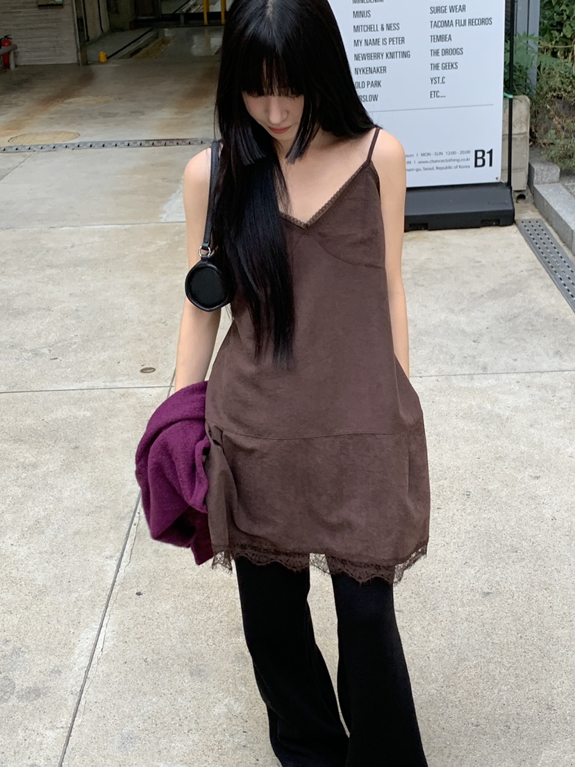 LOGARDEN東大門直郵女裝新款休閑真品熱賣連衣裙OPS天鵝絨LO GARDEN連衣裙圖色2