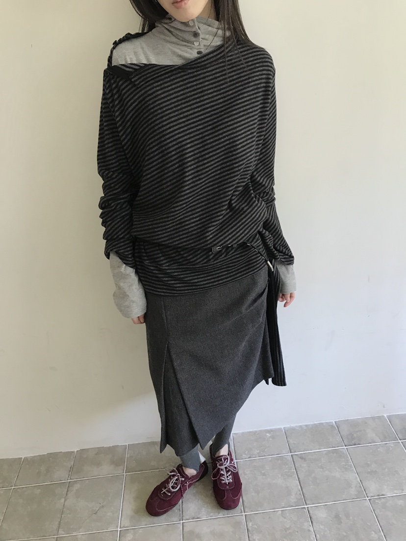 ENHANCE/HOPESMORE東大門實拍女士新品職業休閑長袖T恤條紋ENHANCE/HOPESMORE長袖T恤
