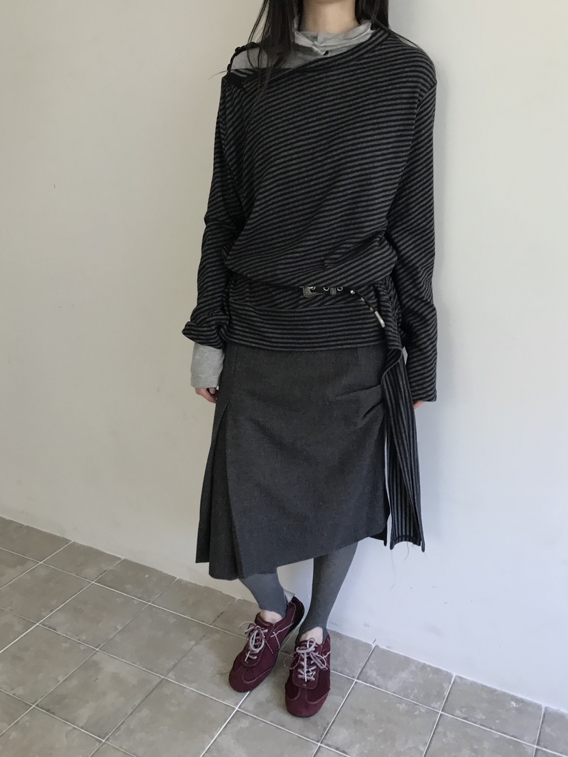 ENHANCE/HOPESMORE東大門實拍女士新品職業休閑長袖T恤條紋ENHANCE/HOPESMORE長袖T恤