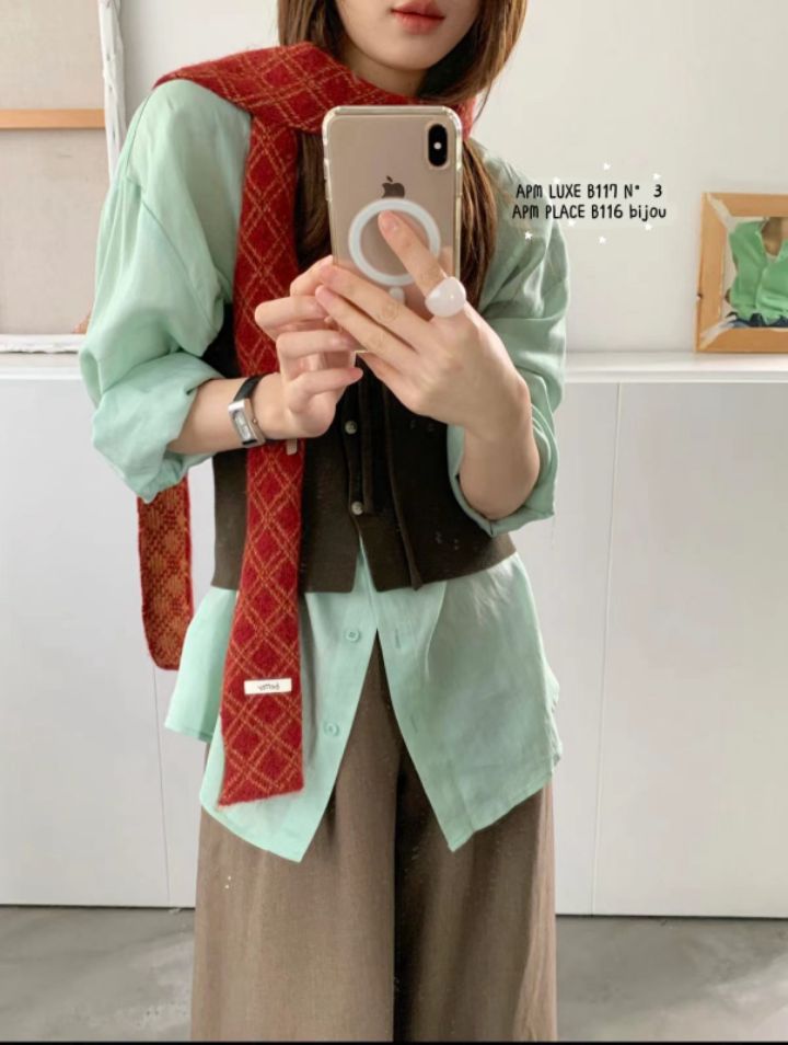 N3東大門代購女裝新品熱賣時尚真品推薦人氣圍巾披肩格紋N3圍巾/披肩
