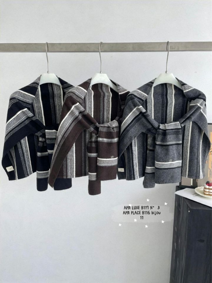 N3東大門直郵女裝新品真品人氣職業推薦圍巾披肩披肩條紋N3圍巾/披肩