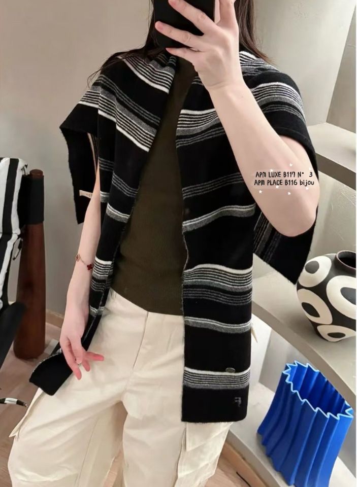 N3東大門直郵女裝新品真品人氣職業推薦圍巾披肩披肩條紋N3圍巾/披肩