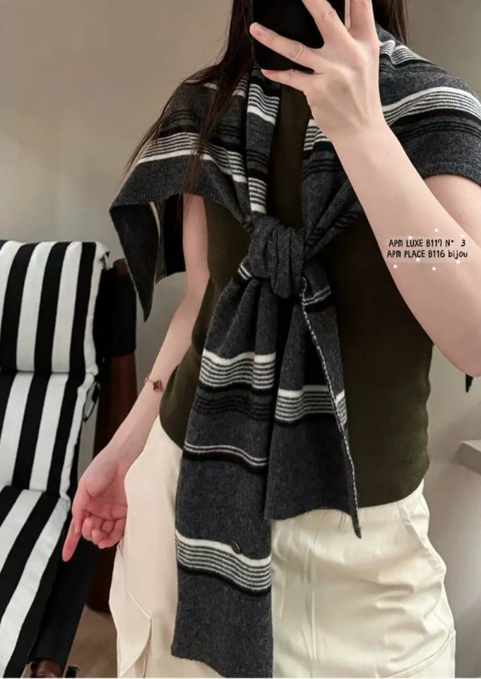 N3東大門直郵女裝新品真品人氣職業推薦圍巾披肩披肩條紋N3圍巾/披肩